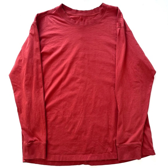 Lululemon All Yours Cotton Long Sleeve Shirt Red Rock Size 8 Oversized fit #194 - Picture 3 of 6